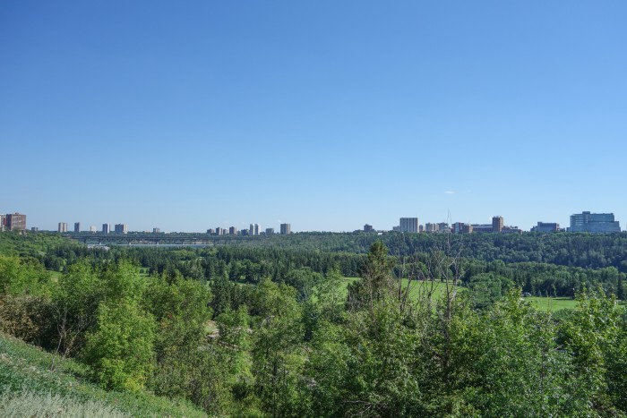 View of the city of Edmonton in Alberta Canada