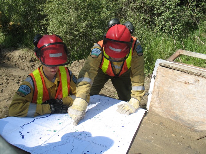 Alberta JFRs looking the map